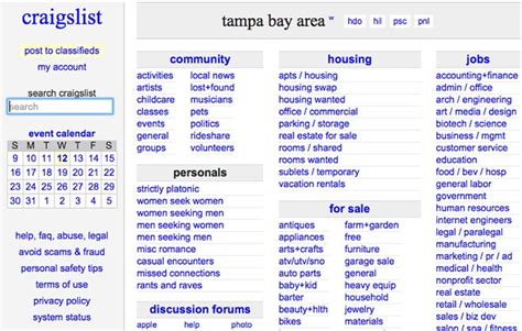 craigslist free stuff tampa bay fl|craigslist tampabay sign in email.